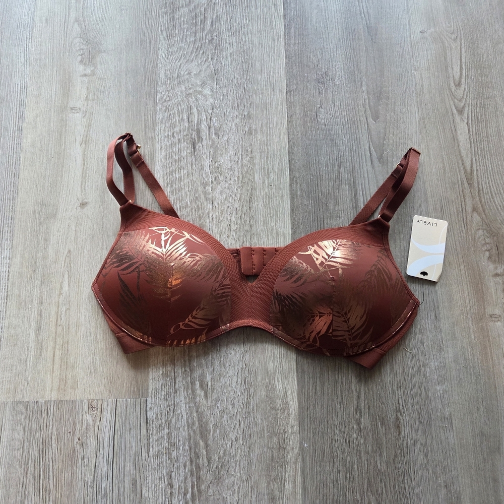 Lively Burnished Mahogany Underwire Bra 38D NWT